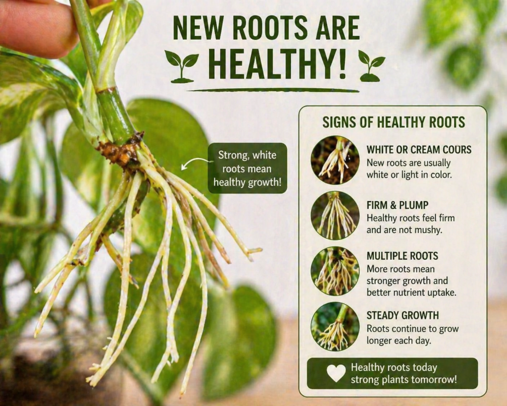 Healthy new propagation roots on a vine cutting, showing white firm roots and strong root branching ready for transplanting into soil.
