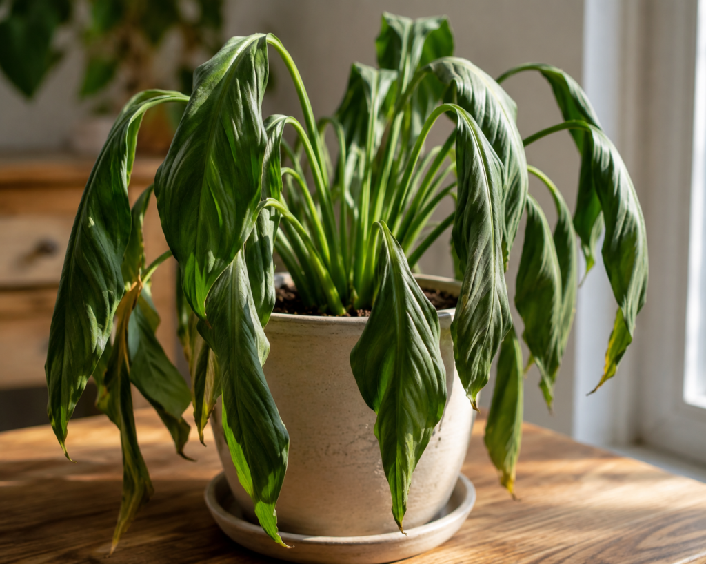 Drooping leaves from underwatering