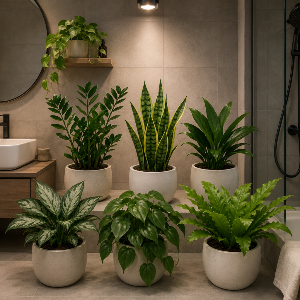 Best indoor plants for bathroom with no window.