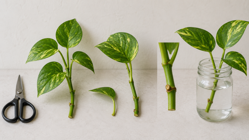 Growing plants in water.