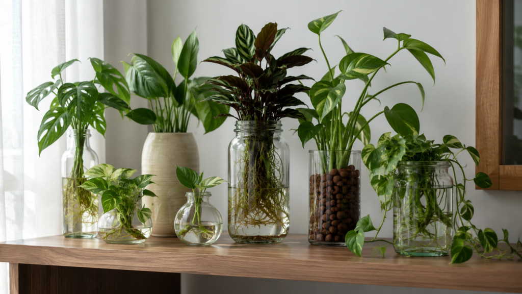 Plants to grow in glass jars.