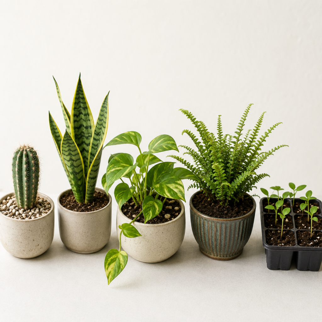 Houseplant soil drying guide.