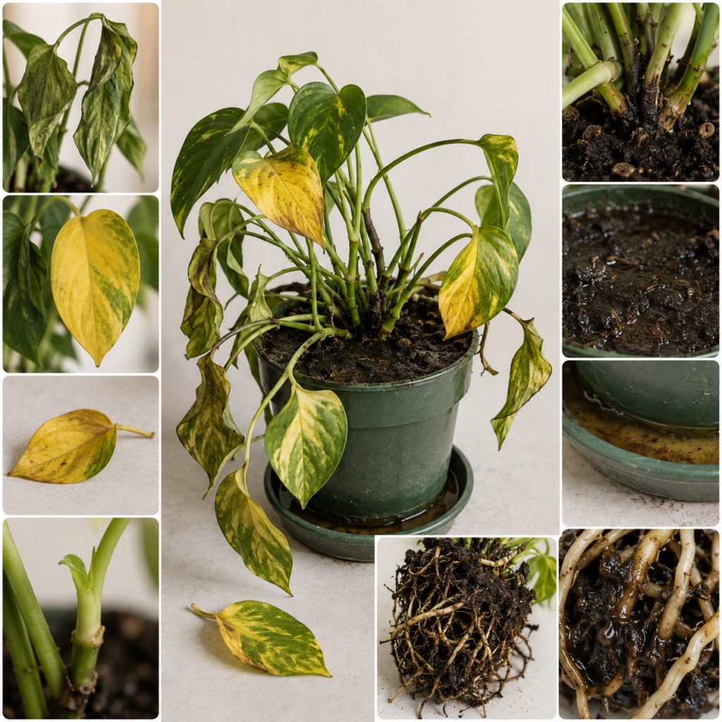 Root rot signs.