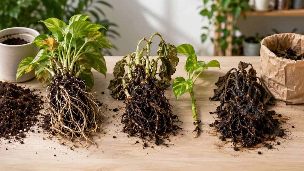 Root rot recovery.