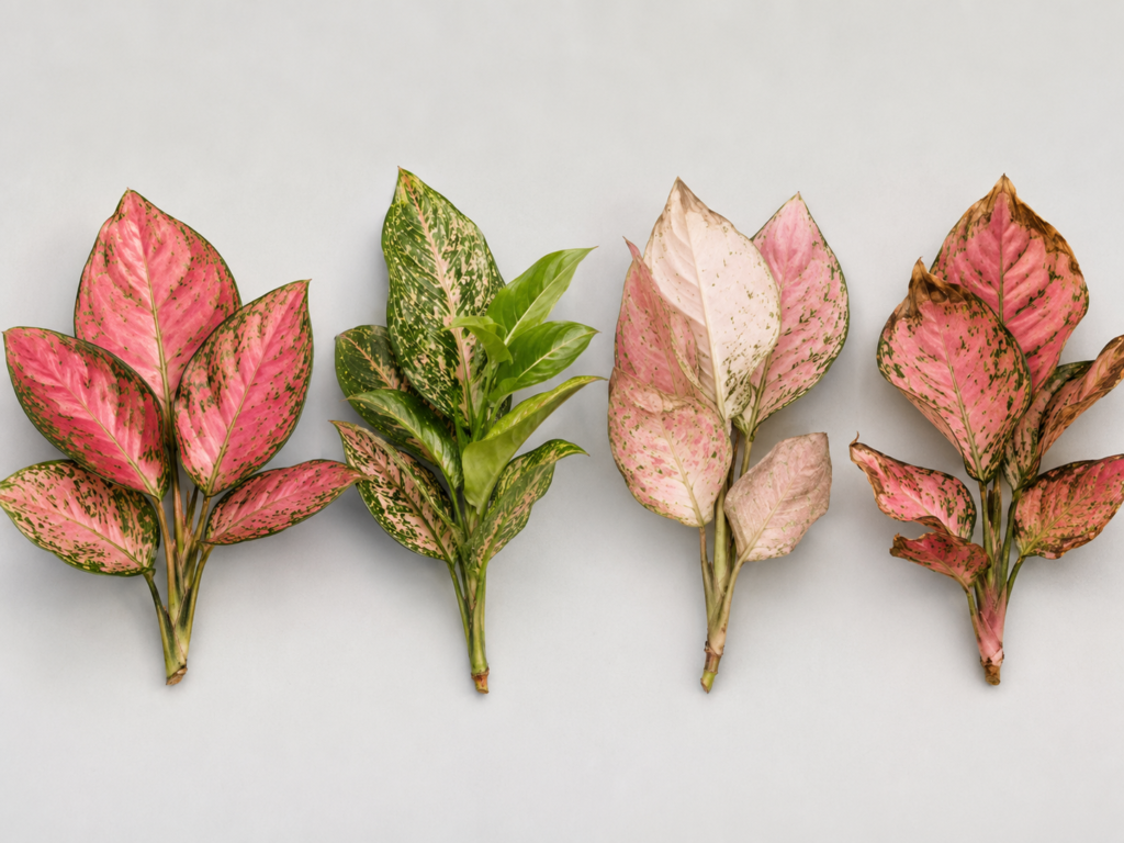 Pink plant color loss.