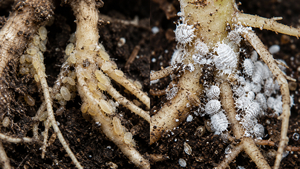 Root aphids vs mealybugs