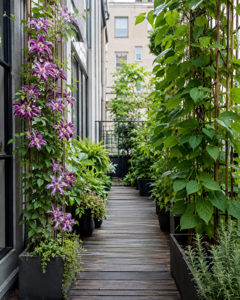 Vertical garden plants.