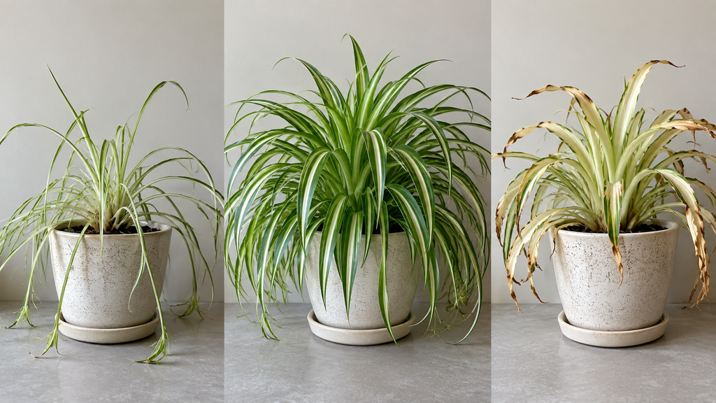 Spider plant light signs