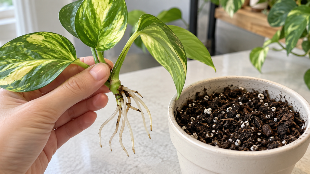Rooted pothos
