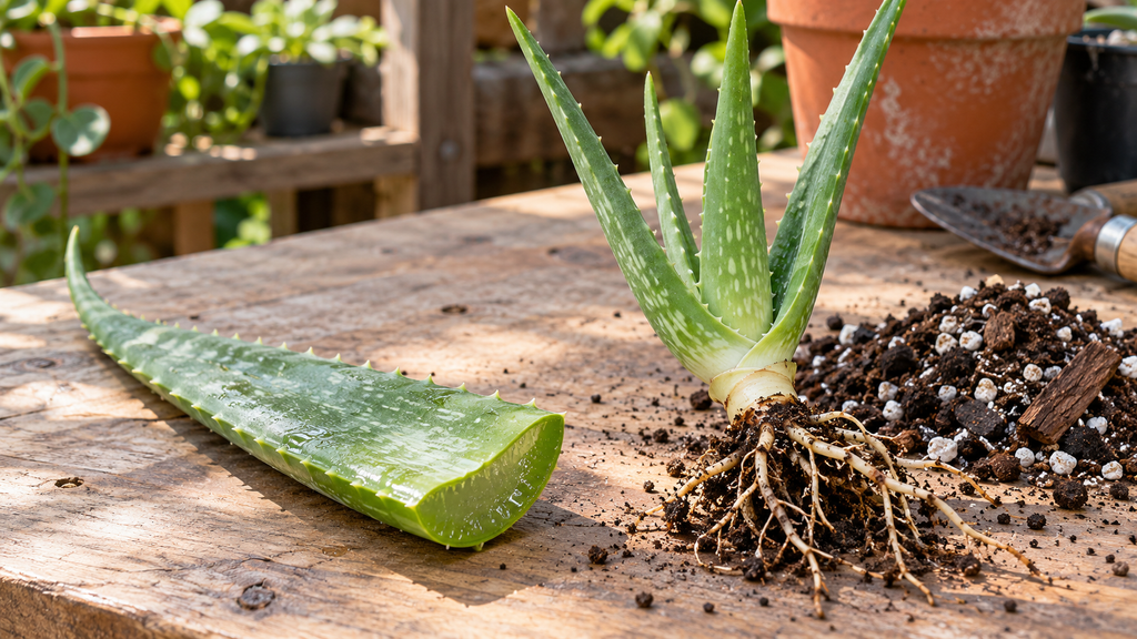Aloe leaf vs pup