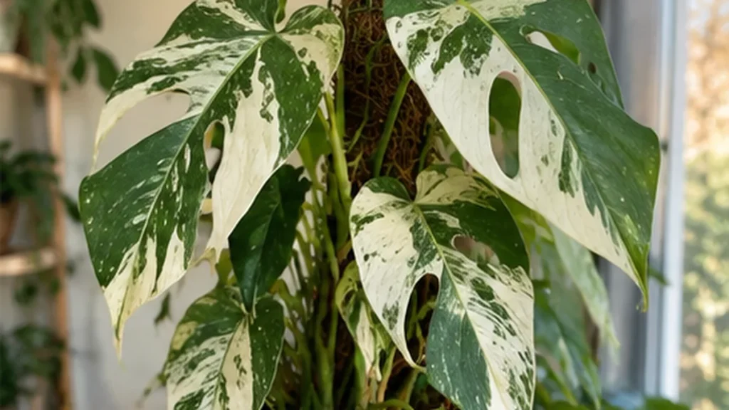 White variegated Epipremnum pinnatum