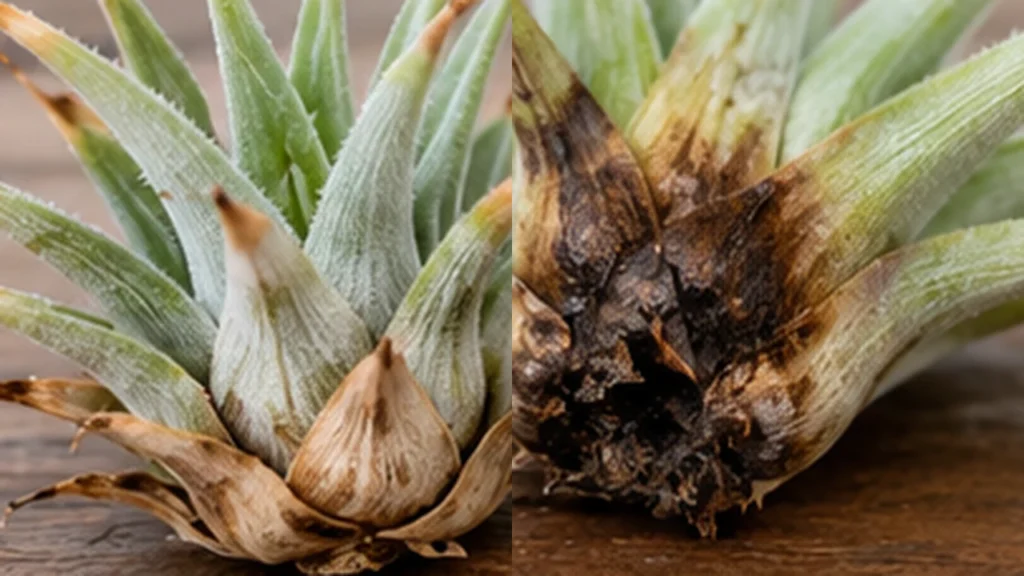 Brown tips and air plant rot
