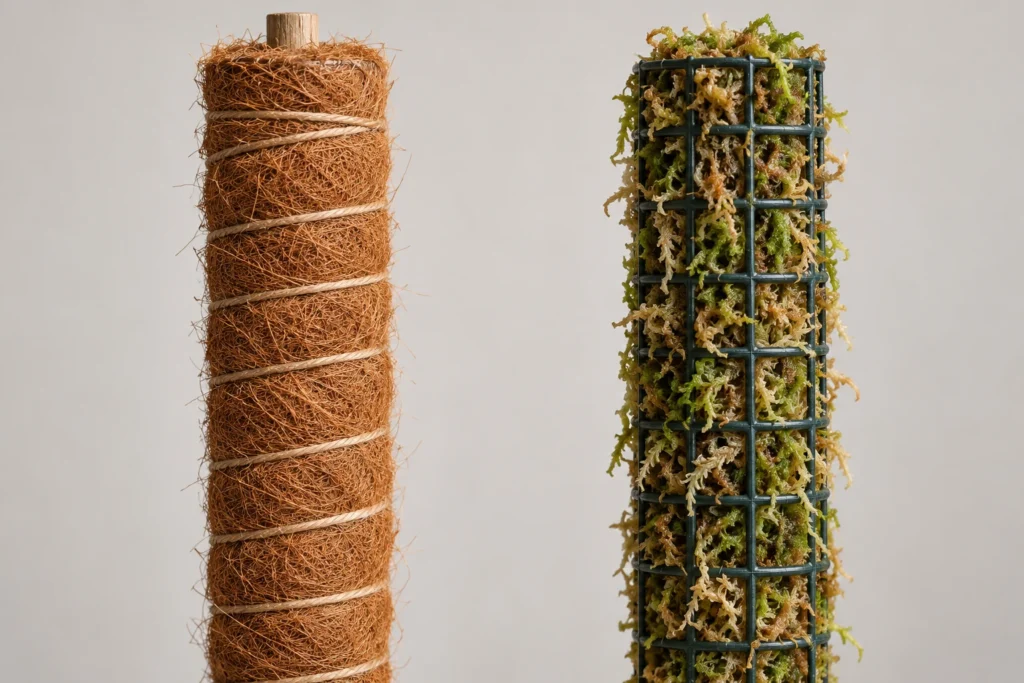 Coir vs moss pole