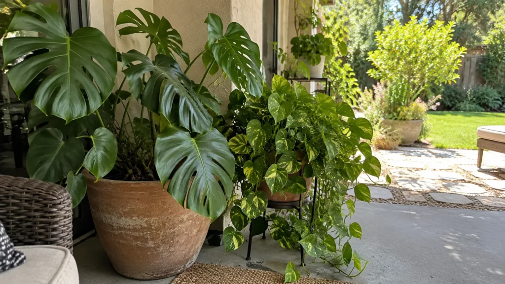 moving houseplants outdoors