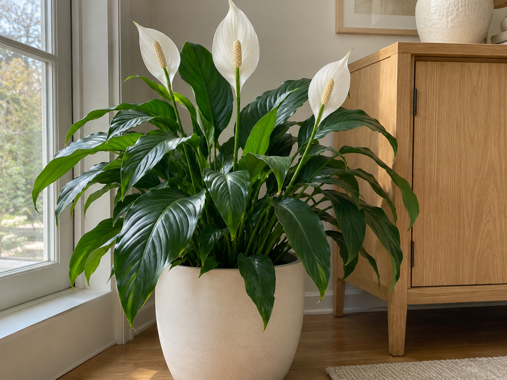 White peace lily