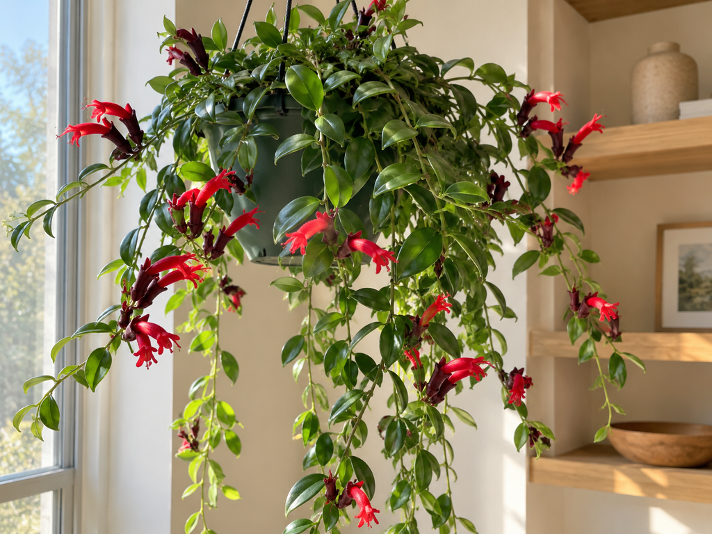 Red lipstick plant