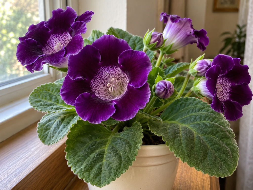 Purple gloxinia