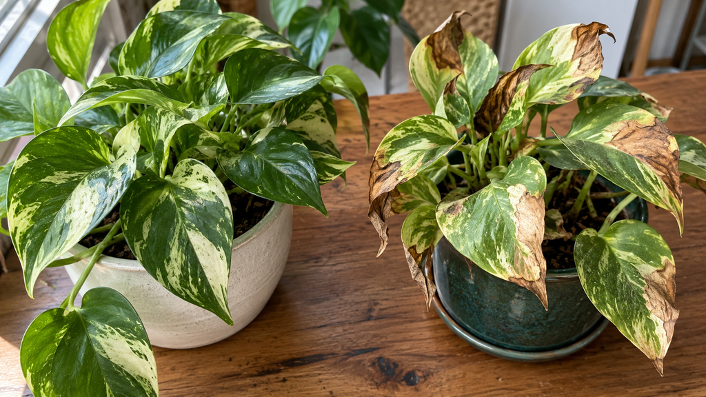 Pothos variegation vs damage