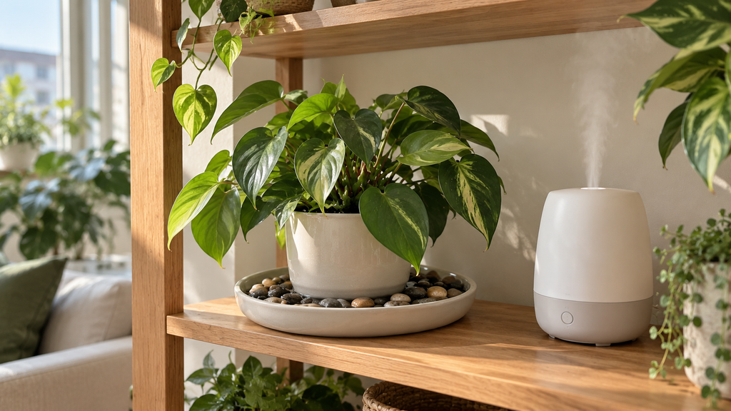 pebble tray vs humidifier