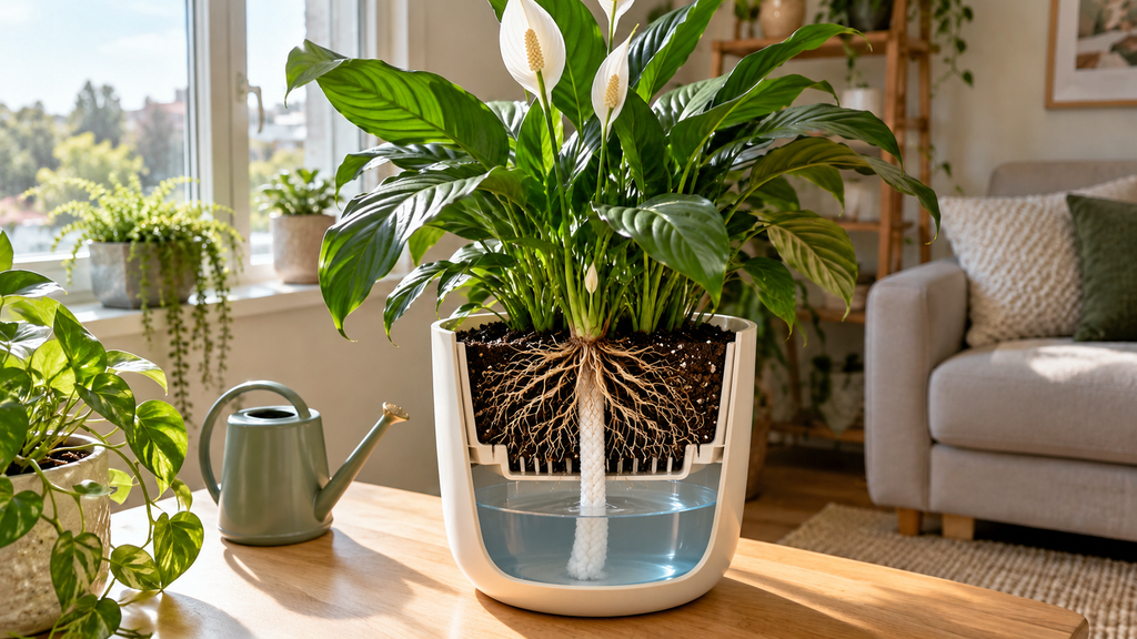 how do self watering plant pots work