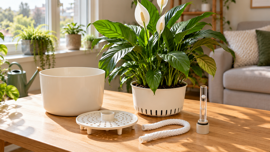 Self-watering planter parts
