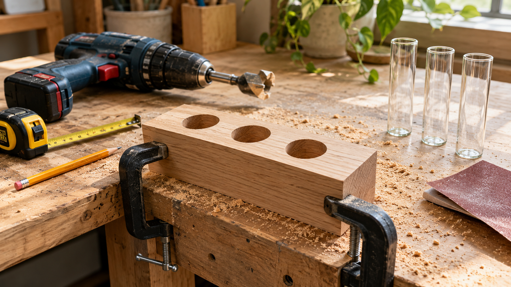 DIY wooden propagation stand