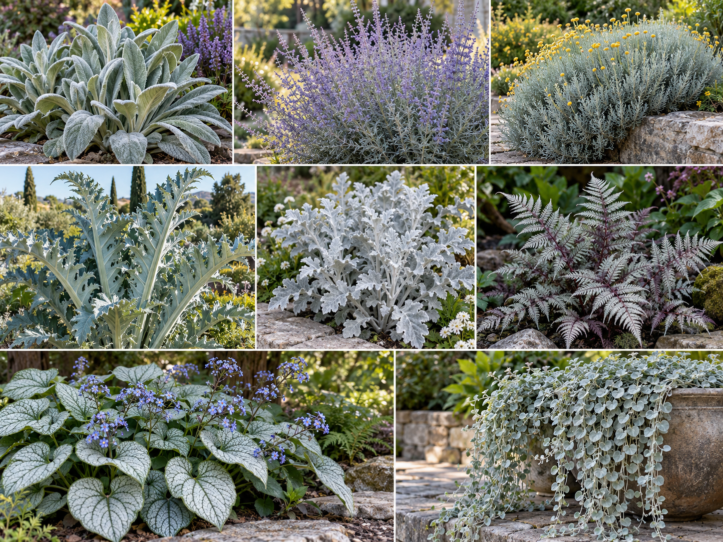 Silver foliage plants