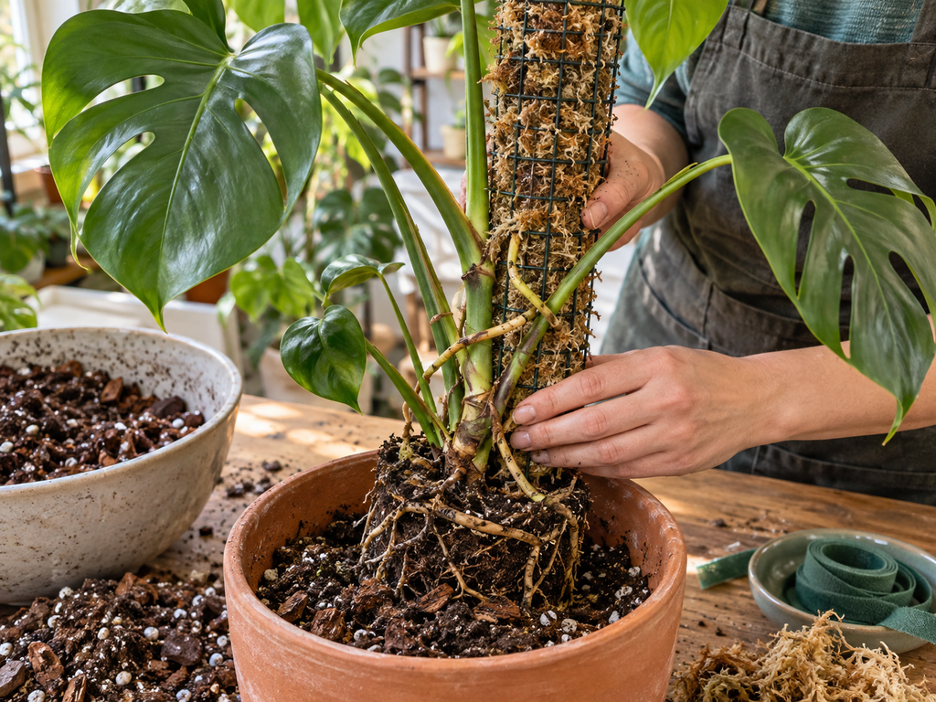 Installing a moss pole