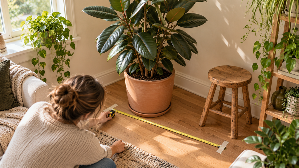 Measuring a small plant corner