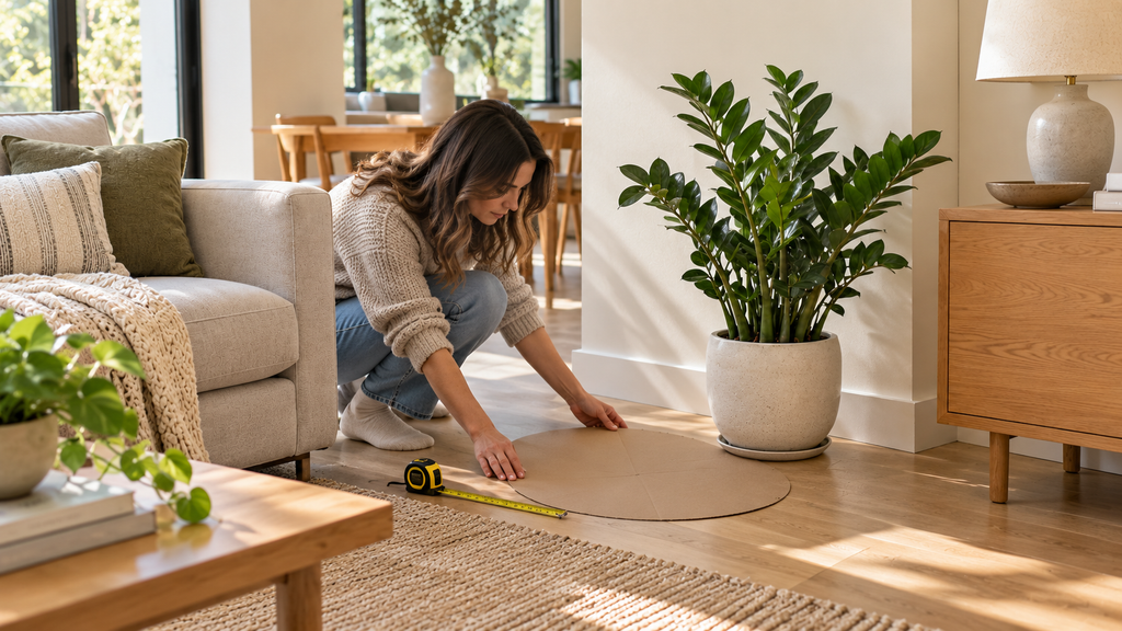 Indoor plant size and space planning