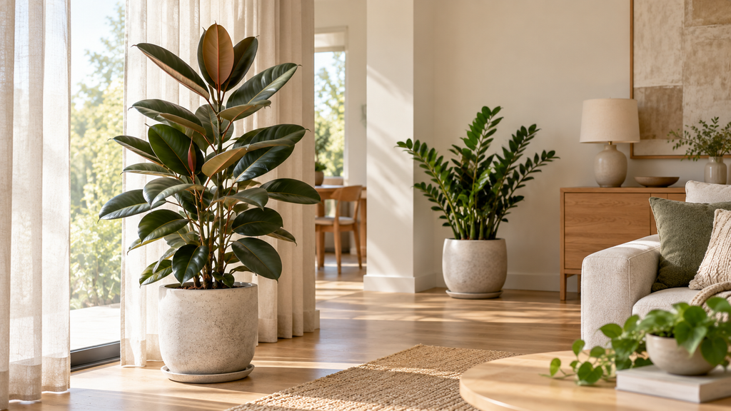 Indoor plant light placement near window