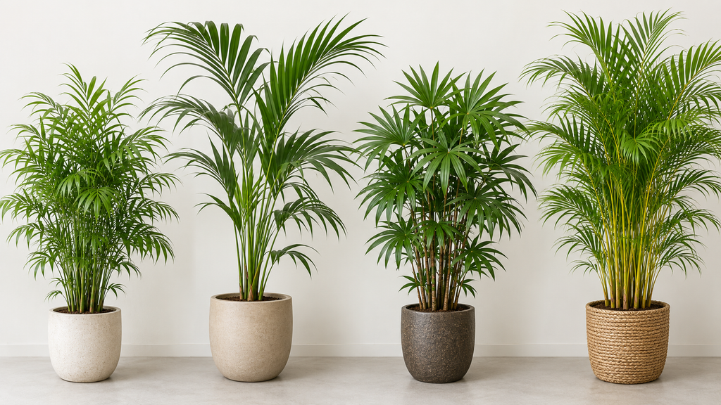 Parlor, kentia, lady and areca palms