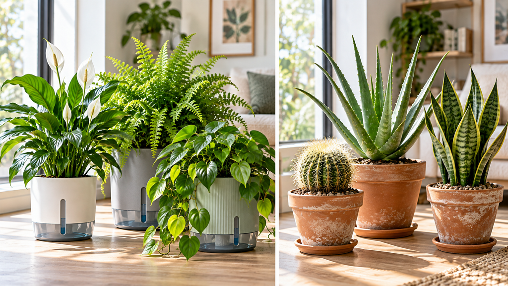 Self-watering pot plants