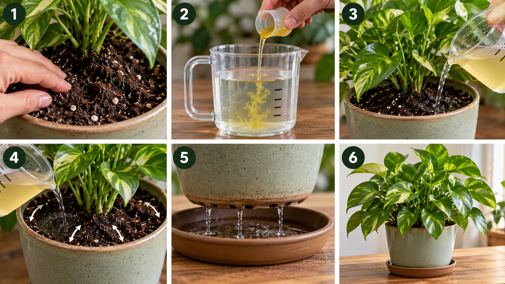 Fertilizing houseplants