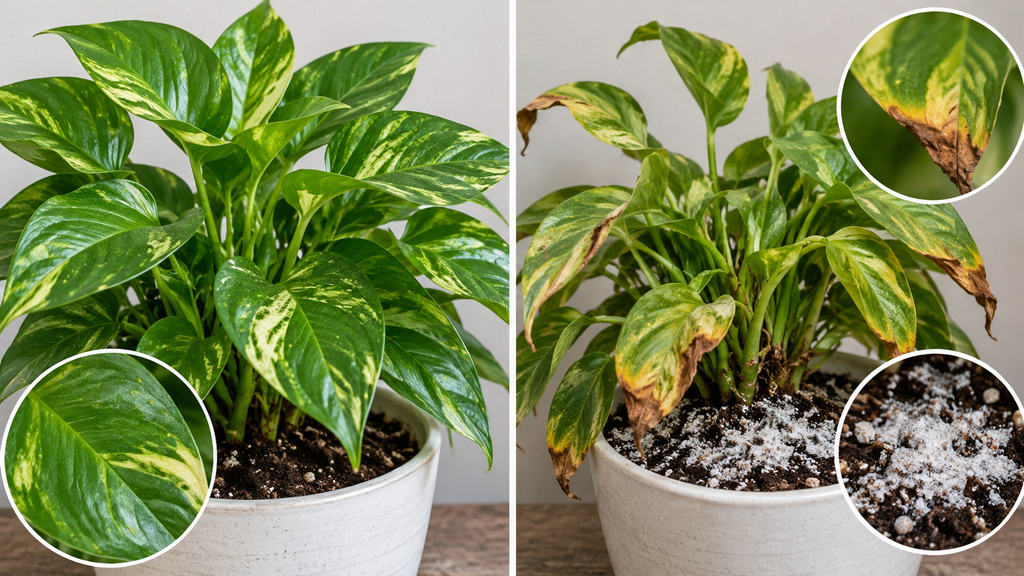 Overfertilized houseplant
