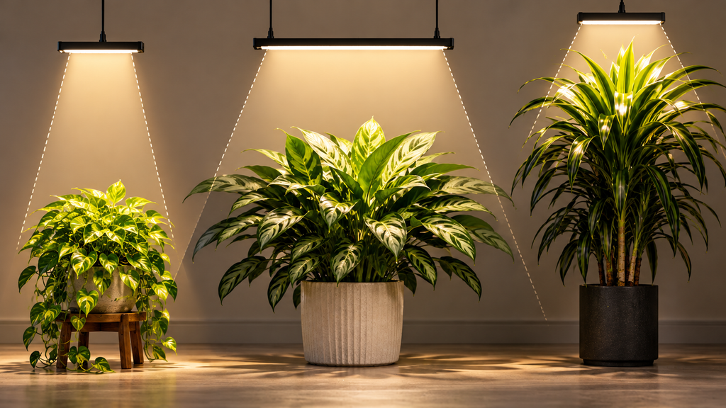 Grow light coverage