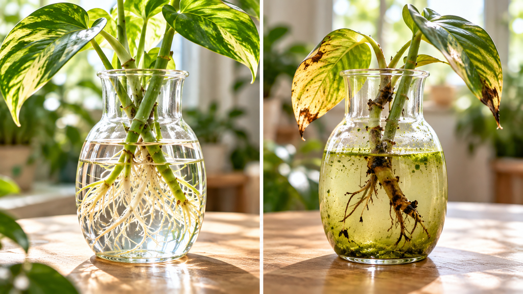 Healthy vs rotting cuttings