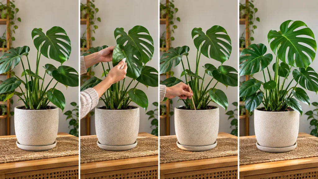 Indoor plant pest checks and soil moisture monitoring