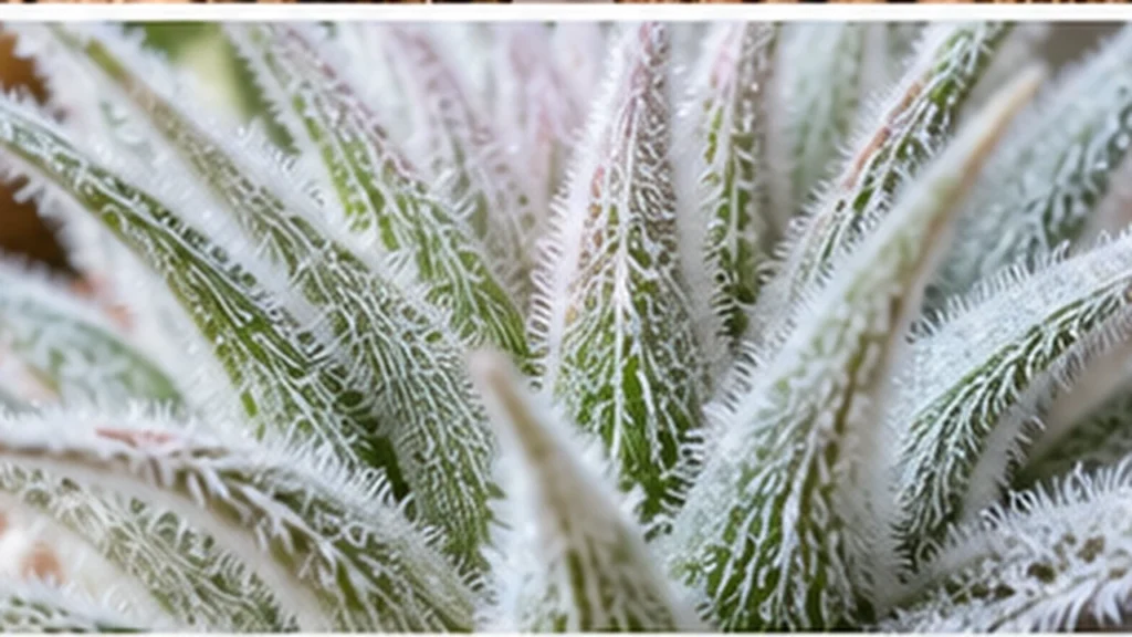 Fuzzy Tillandsia tectorum leaves