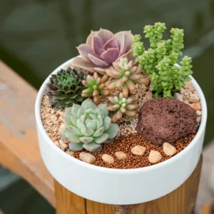 Succulent plants indoor collection