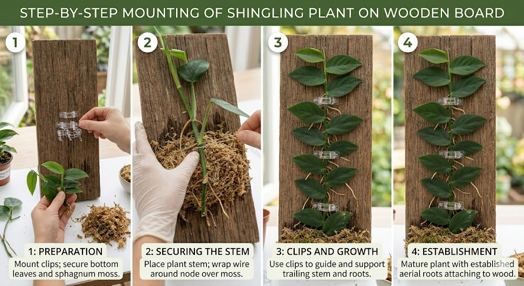 Mounting shingling plant