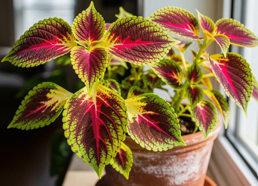 Coleus is a vibrant and fast-growing indoor plant