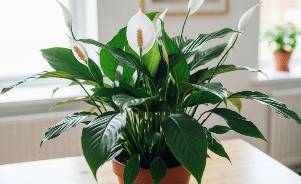 Peace Lily (Spathiphyllum) is a stunning indoor plant