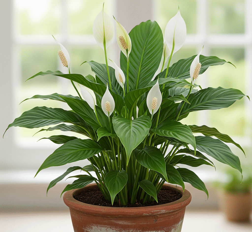 The peace lily is a graceful choice among indoor plants