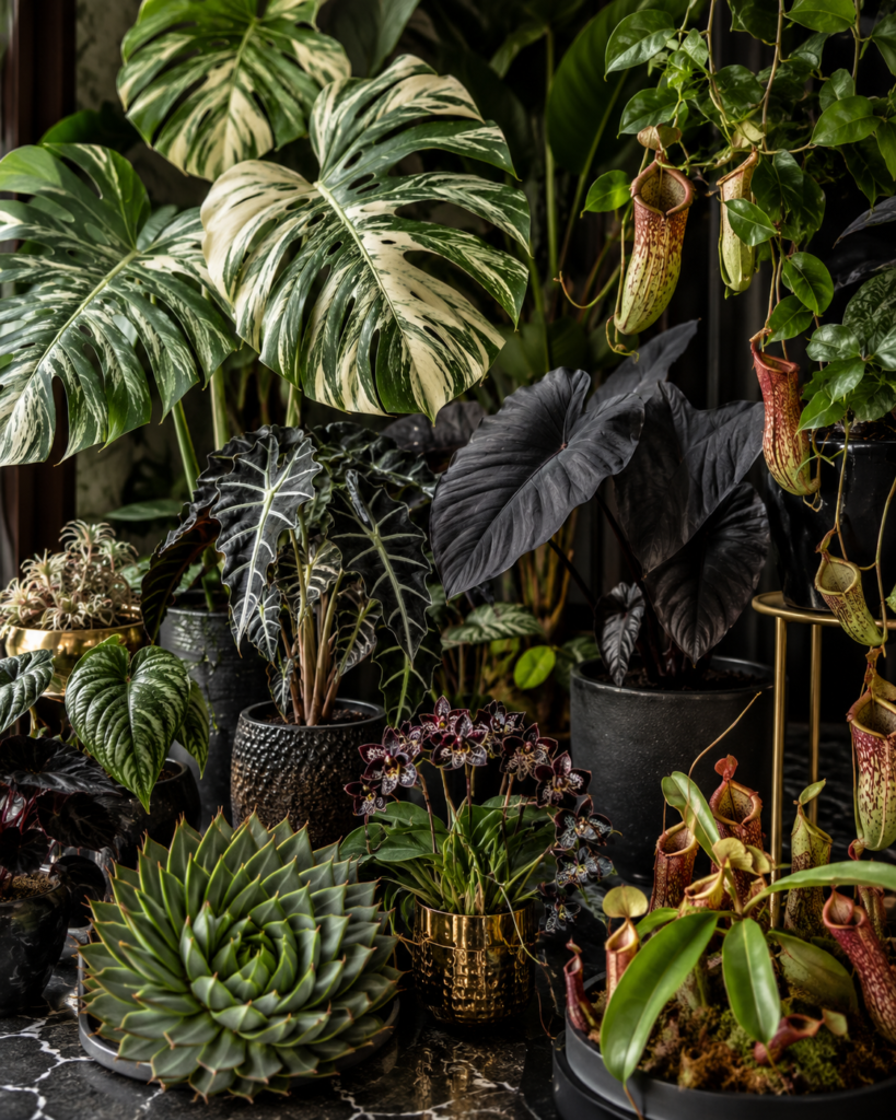 Rare and unusual plants in a luxury indoor jungle