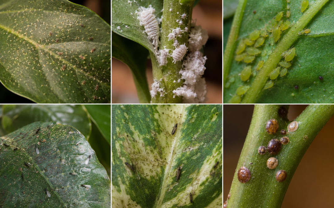 Common Houseplant Pests on indoor tropical plants