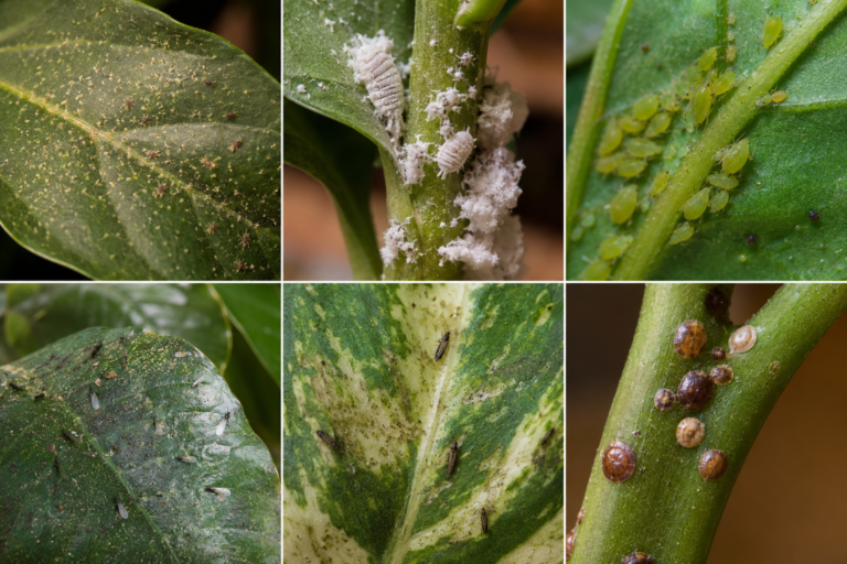 Common Houseplant Pests on indoor tropical plants