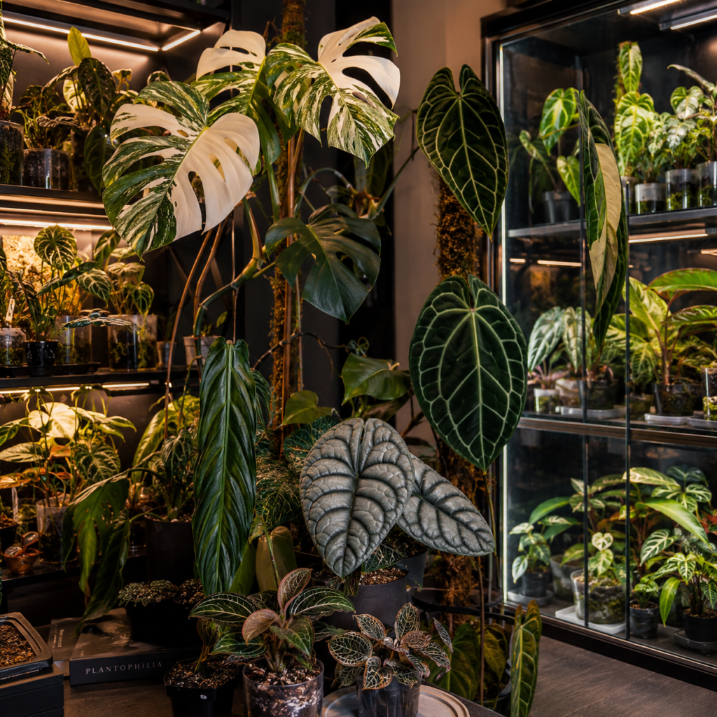 Rare Indoor Houseplants Collection in Luxury Plant Room