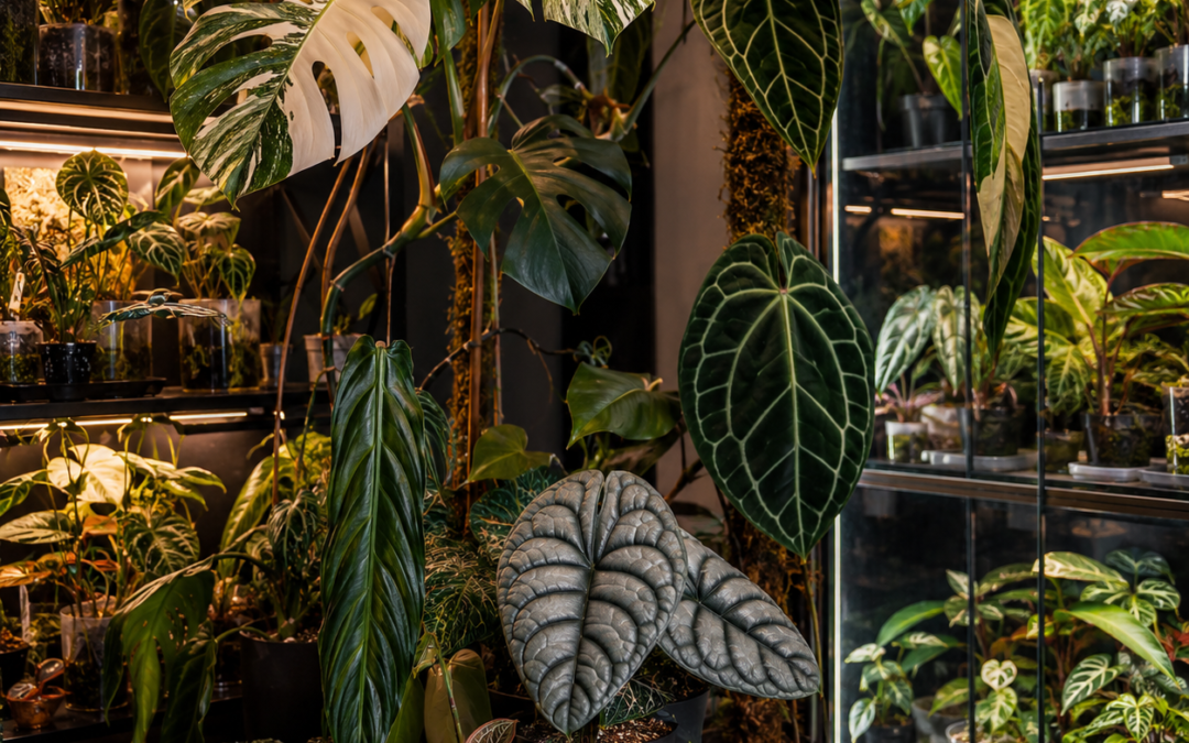 Rare Indoor Houseplants Collection in Luxury Plant Room