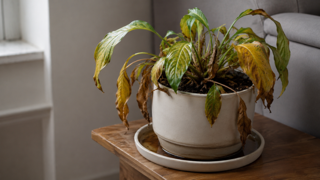 Overwatered houseplant.